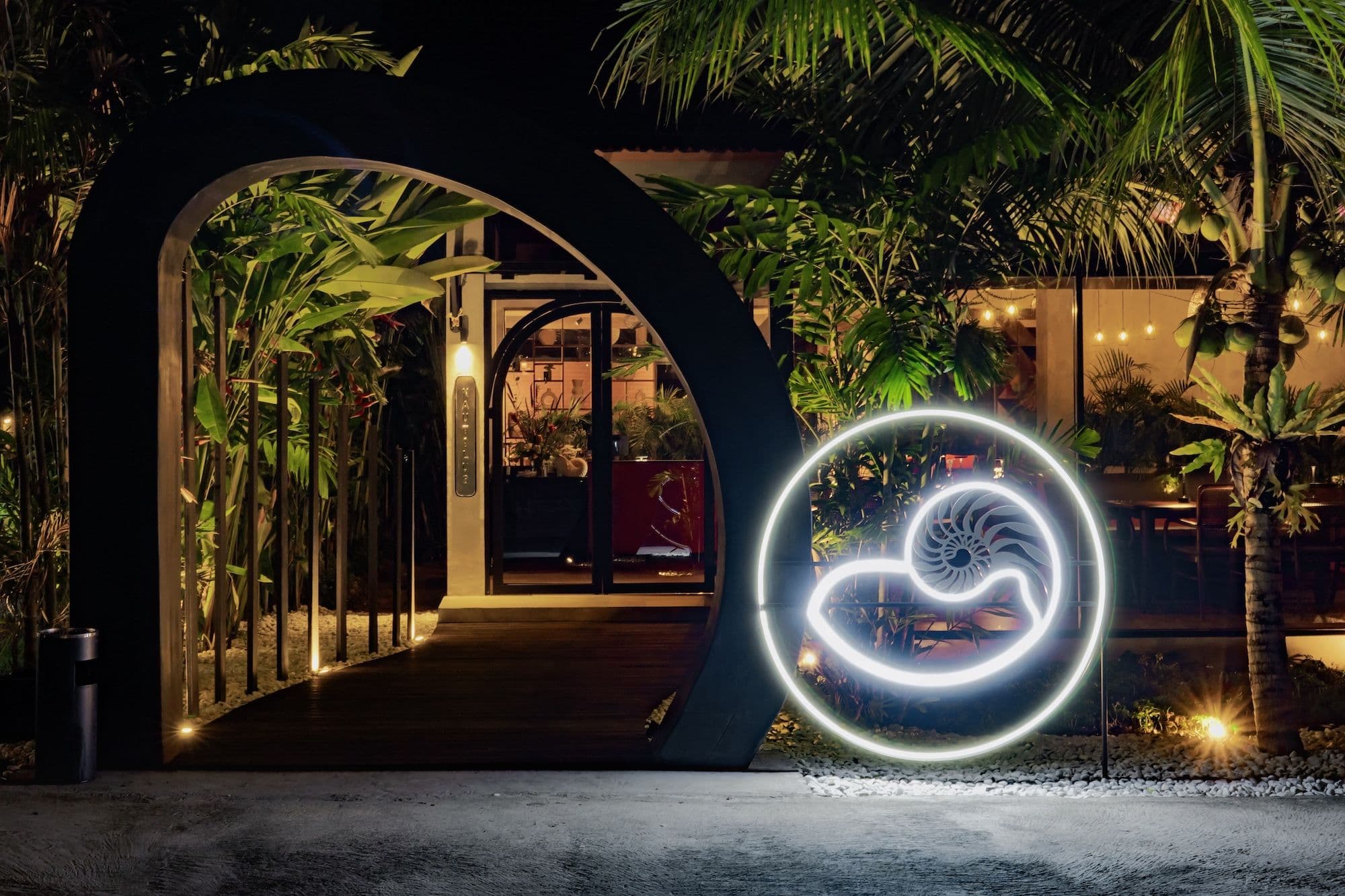 The exterior of Nautilus, the Empat Group restaurant outside Ubud centre, Bali